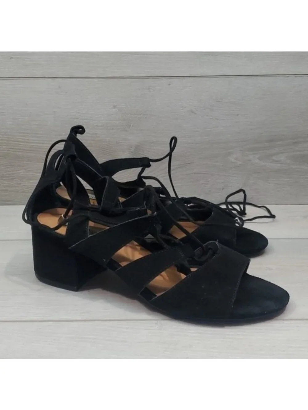 Steve Madden Women HydII Gladiator Lace Up Heels Shoes sz 8M